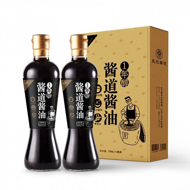 Соевый соус (2 шт. по 330 мл.) Xiaomi Yao Kee Sauce One Year Alcohol Sauce - 2