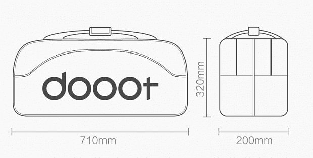 Дорожная сумка Dooot Dot Net Feather Multi-Function Sports Bag (White/Белый) - 2